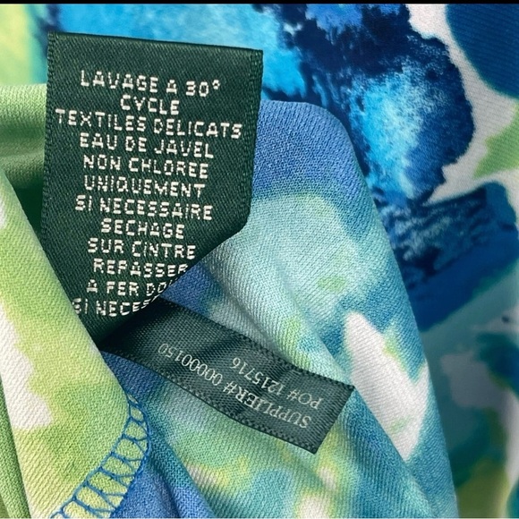 Ralph Lauren LRL Dress Womens Size 4Green Floral Stretch Surplice SheathCorpcore - Picture 7 of 11